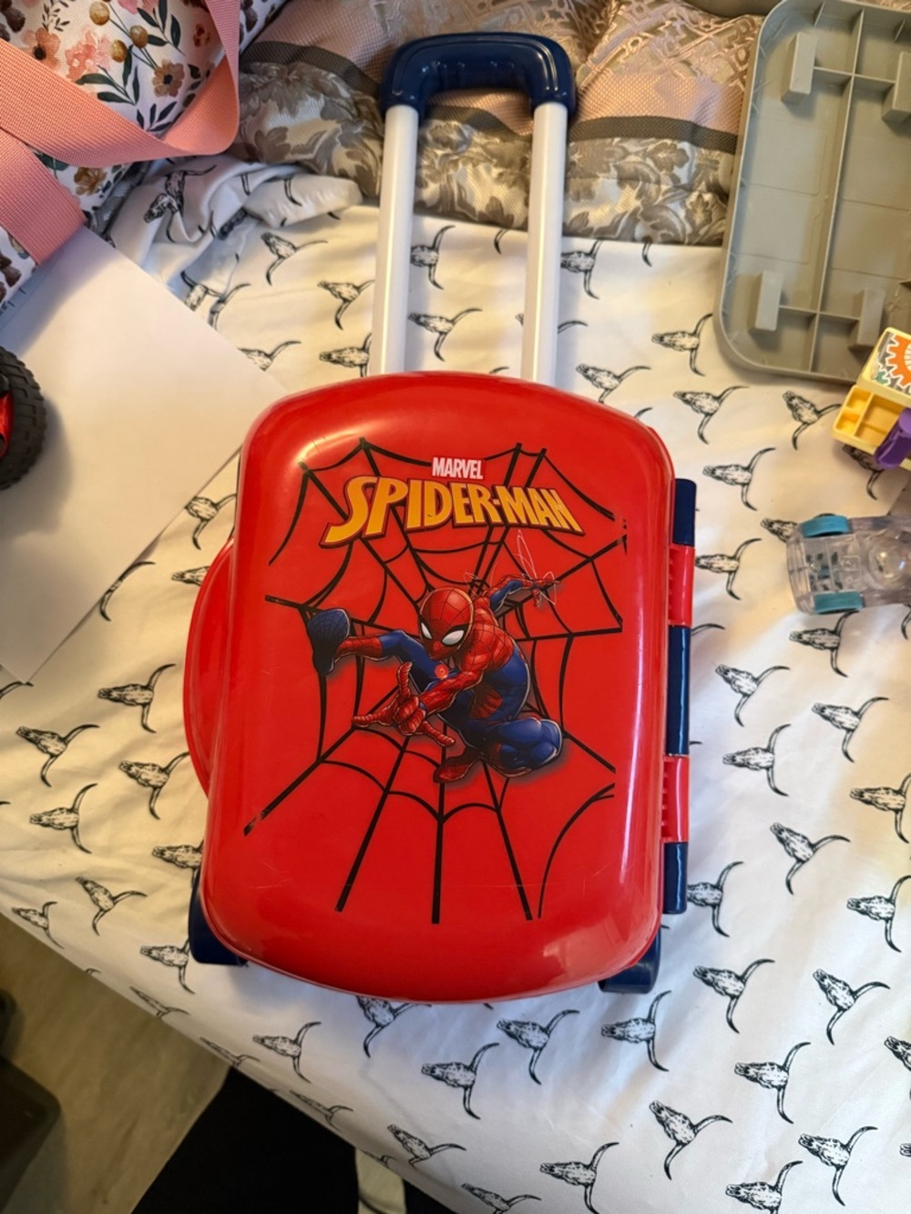 Marvel Red and Blue Spider-Man Kids Rolling Carry-On